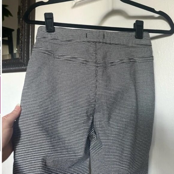 FREE PEOPLE SKINNY BLACK & WHITE PLAID HIGH-WAISTED JEANS - Picture 5 of 6